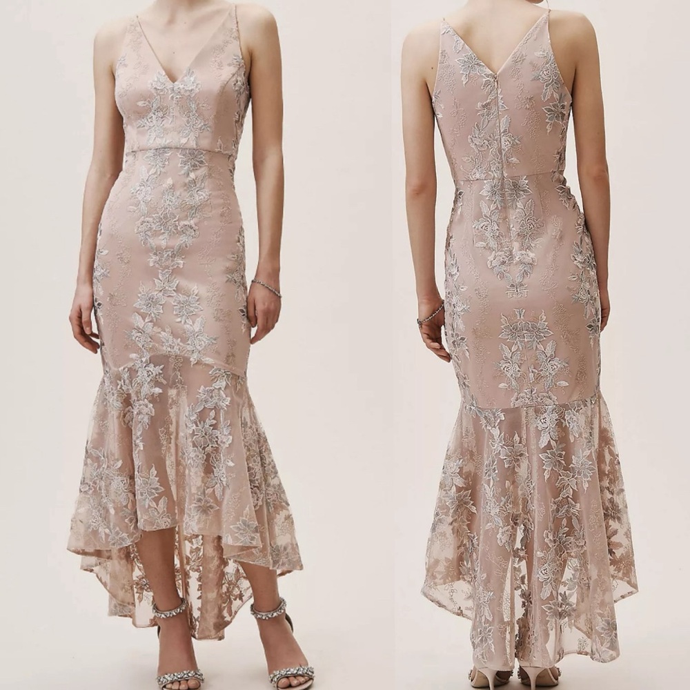 BHLDN x Anthropologie Viveca Dress Bodycon Embroidered Prom Bridesmaid NEW Sz 14